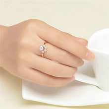 Load image into Gallery viewer, Luxury Rose Gold Cat Paw Print Ring - Adjustable sizing