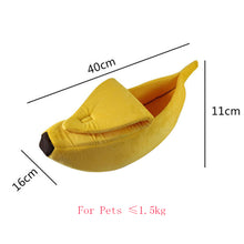Load image into Gallery viewer, Cozy Cute Banana Shaped Cat Bed