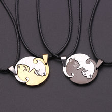 Load image into Gallery viewer, Stainless Steel Matching Cute Cat Pendants Necklaces