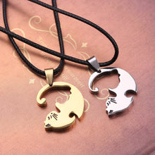 Load image into Gallery viewer, Stainless Steel Matching Cute Cat Pendants Necklaces