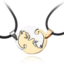 Load image into Gallery viewer, Stainless Steel Matching Cute Cat Pendants Necklaces