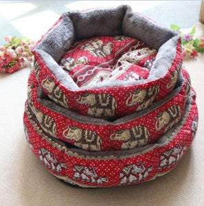 Round Pet Beds - 3 Pattern Soft Sofa